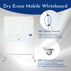 Redsun Tùy Chỉnh Khung Đứng Bảng Trắng 360 ° Xoay 4 Bánh Xe Di Động Từ Điện Thoại Di Động Viết Hội Đồng Quản Trị Cho Các Trường Học Vật Nuôi Kim Loại - Product Image 5
