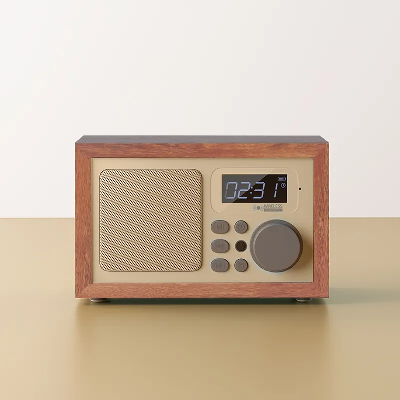 Système Audio Portable rétro en bois pour Home cinéma, sans fil Bluetooth 5.0, mini haut-parleur d'extérieur avec assistant vocal, offre spéciale