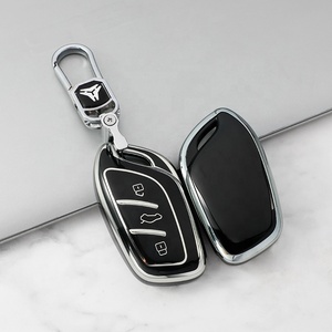 Gümüş kenar araba anahtarlık kapağı anahtarlık ile Roewe RX5 MG için Fit ZS GT GS 350 360 750 W5 sınıf aksesuarları TPU araba durumda kabuk - Product Image 4