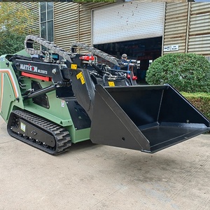 Minicargador de motor diésel con accesorios de horquilla de palé, brazo telescópico de carga nominal de 2,5 T, minicargador de pista a la venta - Product Image 3