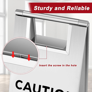 गर्म बिक्री एक आकार के गीले फर्श सुरक्षा चेतावनी संकेत होटल यातायात प्रबंधन के लिए अनुकूलित स्टेनलेस स्टील वाणिज्यिक उपयोग - Product Image 4