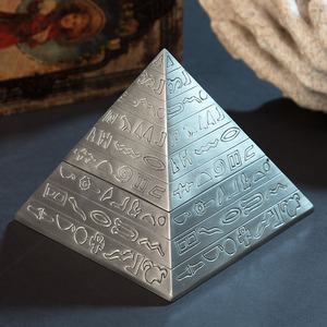 Antik mimari modeli pyramid pe piramit şekil doğal zanaat hediye kutusu kül tepsisi kutusu - Product Image 5