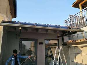 DIY 2020最新花园庭院高档铝合金庭院防雨遮阳篷阳台雨棚外雨棚