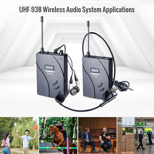 עבור takstar uhf מדריך מערכת 938 50 מ 'טווח הפעלה 1 משדר מיקרופון lavalier ו-1 מקלט להדריך