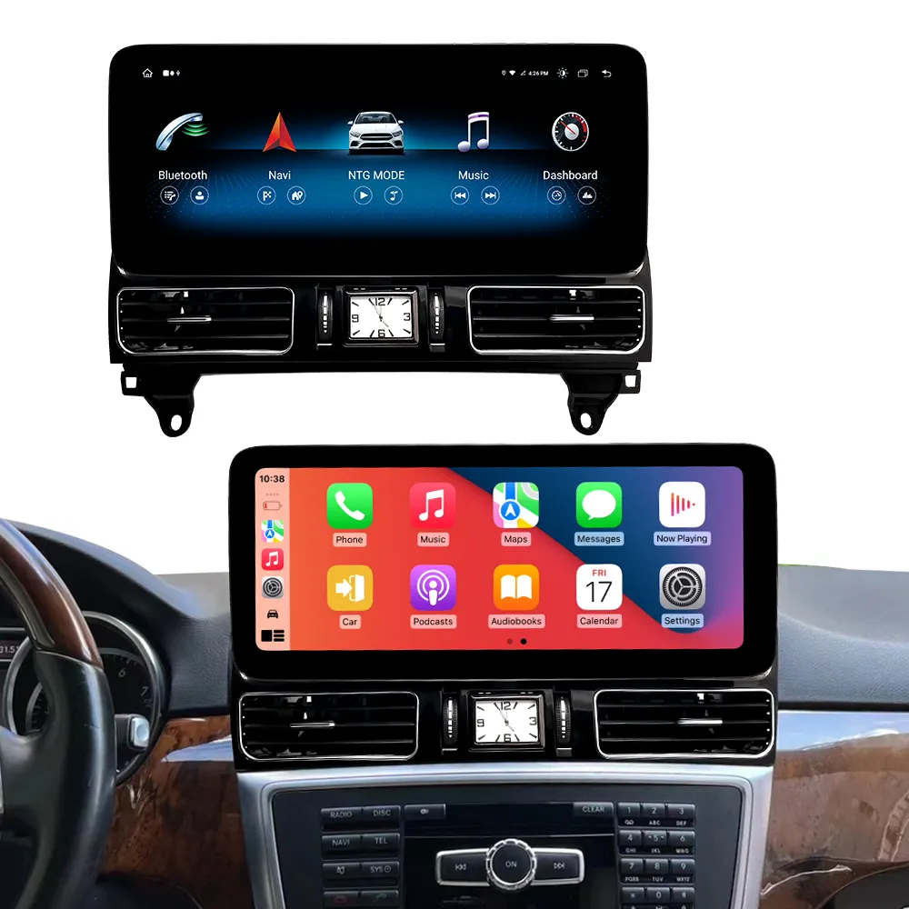 Zlh 12.3 Snapdragon 8-Core Android 12 Carplay, pemutar navigasi Dvd mobil layar sentuh Untuk Benz Gl Ml 350 450 550 W166 X166