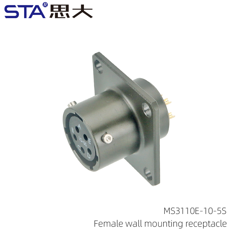 MS3110-10-5S Female wall mounting receptacle