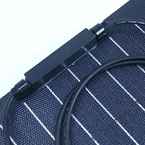 Dokio 12V 100W 200W Panel solar monocristalino flexible negro para batería de coche, barco y kit para el hogar