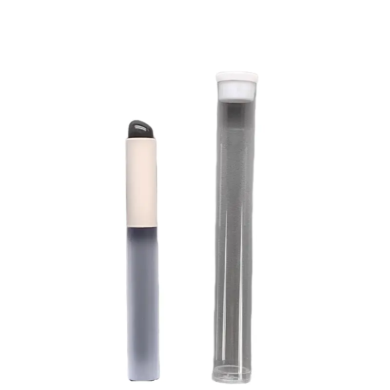 Atacado personalizado de marca própria profissão de silicone de luxo para maquiagem pincel labial sombra para os olhos pincel portátil