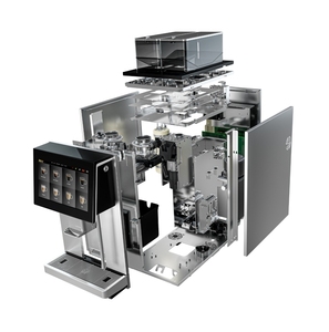 O painel táctil novo do projeto encaixou a máquina automática totalmente automática do café com construído na tela da máquina do café