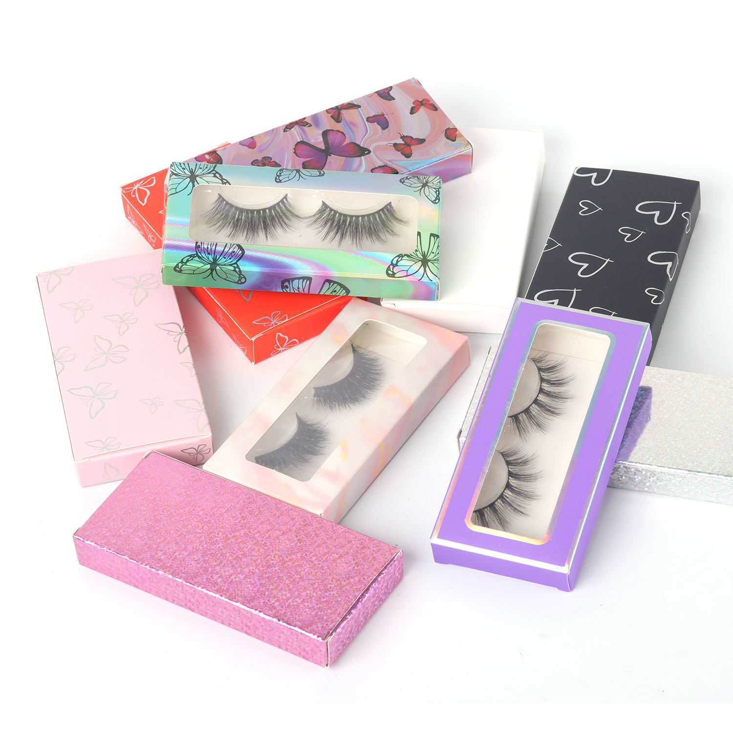 Boîte de cils de papier bon marché