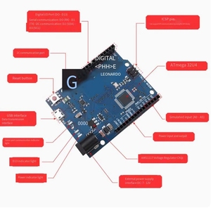 Mit Datenkabel Blue Board QFN Chip Leonardo R3 Entwicklungs platine ATMEGA32U4 - Product Image 2