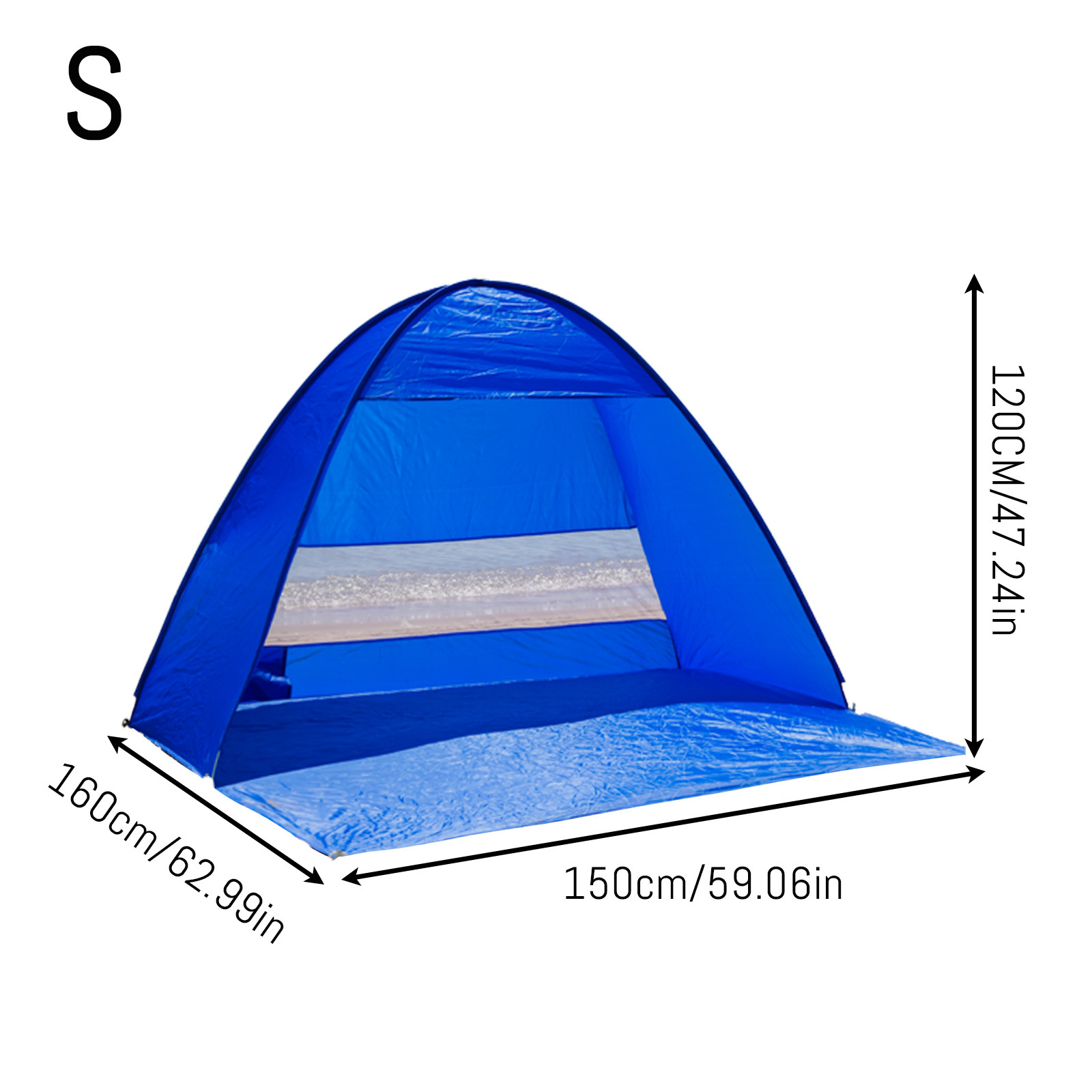 Blue small beach tent