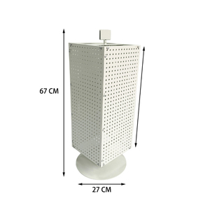 Factory Custom White 4-seitig drehbares Metall-Peg board-Rack für Schlüssel anhänger und Spielzeug - Product Image 6