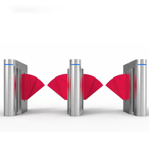 TAI HENG Automatic Wing Barrier Gate <strong>Entry</strong> ESD Flap Turnstile Biometric Access Control Time Attendance System - Product Image 3