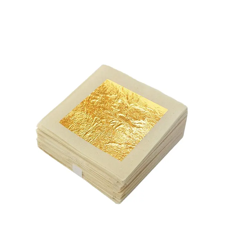 Edible Sheet 24k Wholesale For Cake Rose Facial Mask Maple Foil Paper Furniture Flakes Gold Leaf