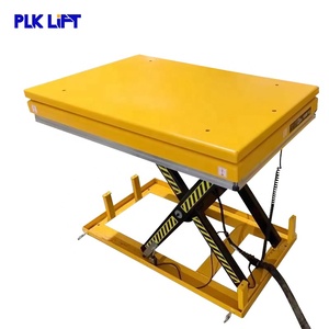 Plataforma elevadora de carga de 1 tonelada mesa elevadora de tijera con función de inclinación para carga y descarga de material