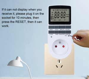 EU FR BRUKプラグキッチンタイマーOutlet230V110V電子デジタルタイマースイッチ7日12/24時間プログラム可能なタイミングソケット - Product Image 5