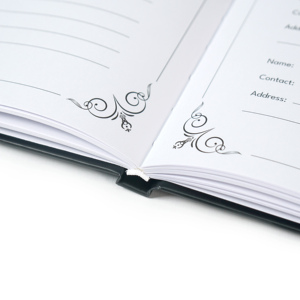 2025 Custom Printing in Loving <strong>Memory</strong> Guest Book Celebration of Life Funeral Black Sign in Blank Memorial Service Notebook - Product Image 4