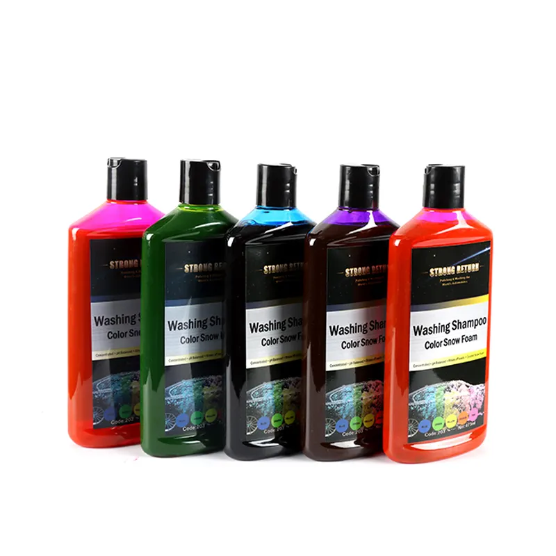 Schiuma di neve pesante autolavaggio shampoo colorato liquido pulito autolavaggio prodotti per la pulizia dettagliati autolavaggio automatico