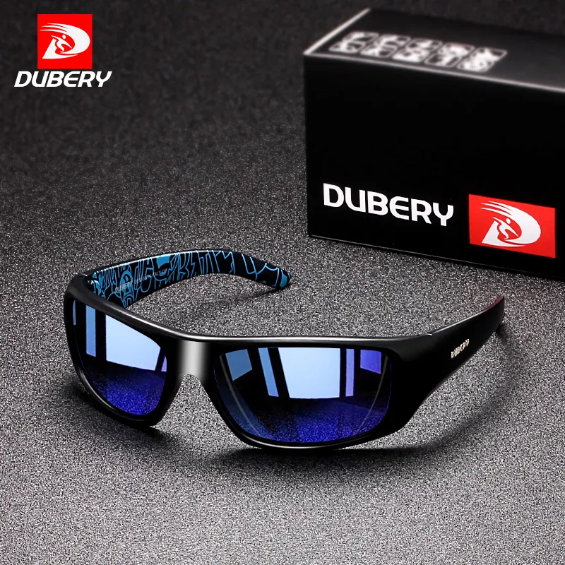 DUBERY Sports Style lunettes de soleil hommes polarisées conduite Vision nocturne lentille lunettes de soleil voyage lunettes nuances hommes Gafas PC CE TAC