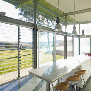 FASEC Edificios Persianas de vidrio templado Ventana Marco de aluminio y persianas de vidrio Ventana, Persianas verticales de vidrio Persianas Ventanas