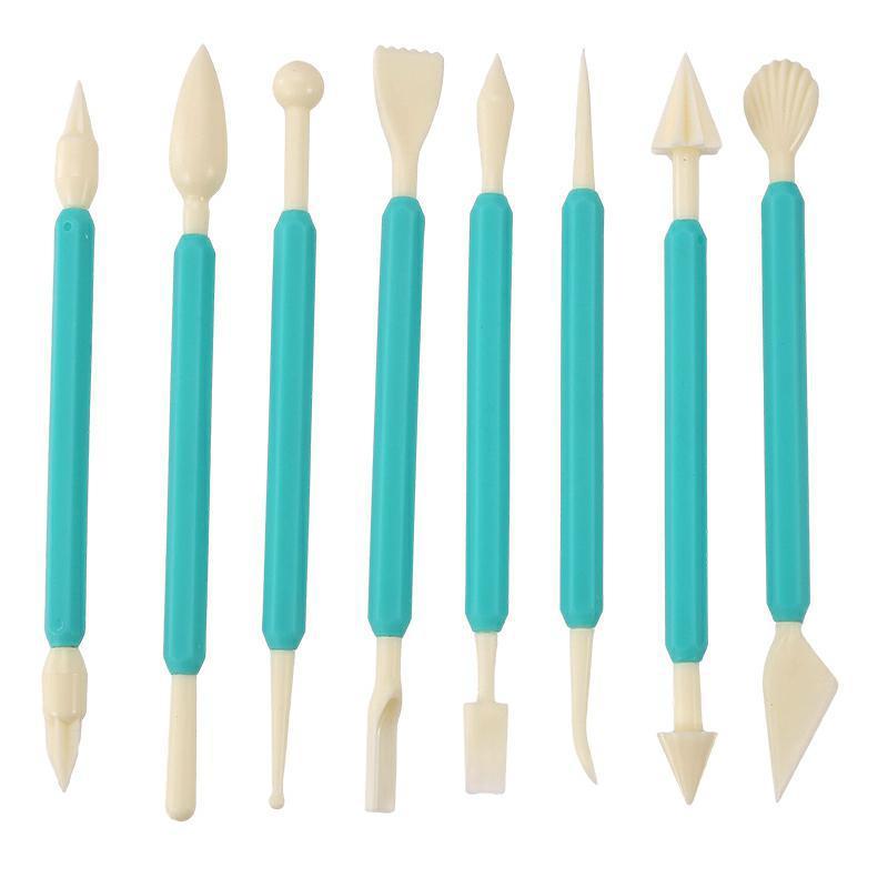 8-piece set of lake blue fondant carving pens