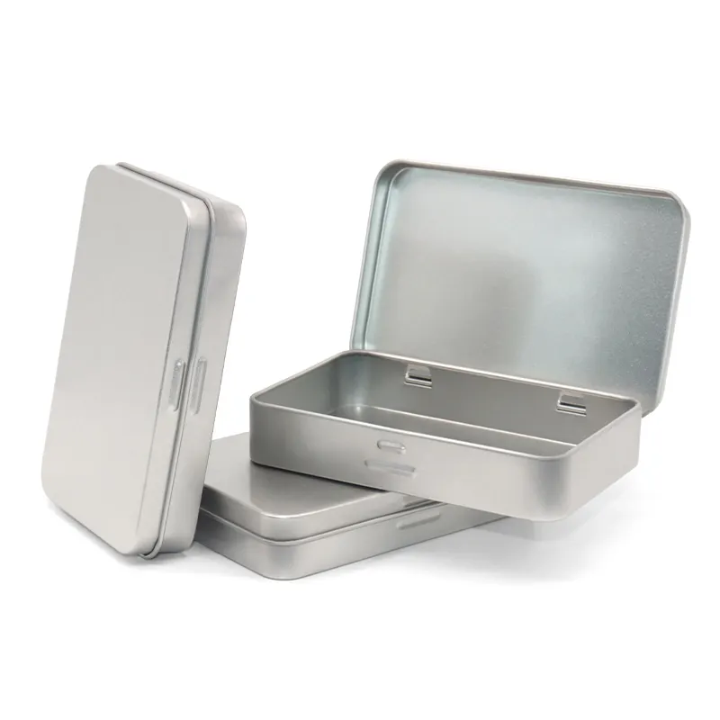 Schlussverkauf wiederverwendbare quadratische Metallbox Zinn-Kondoom-Zinnbox mit Schindeldeckel