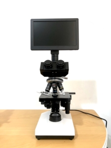 实验室三眼双目生物显微镜 107 与所有在一个屏幕 xsz107bn - Product Image 2