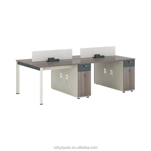 Escritorio de ordenador de madera ejecutivo moderno para 2 mesas de oficina Diseño de cubículo para el hogar o la escuela Espacio DE TRABAJO Muebles elegantes - Product Image 5