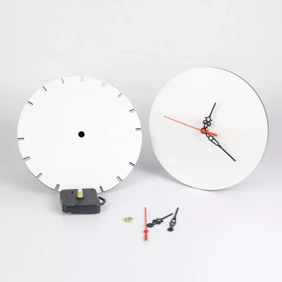 Marco de foto de MDF para decoración del hogar, marco de reloj de tablero en blanco, sublimación, novedad