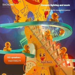 Nhỏ màu vàng vịt khe đồ chơi với âm nhạc & ánh sáng xuyên biên giới nhựa trẻ em leo cầu thang quà tặng đồ chơi điện - Product Image 5