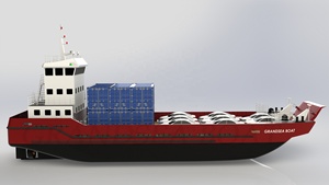 Grandsea 36m hız kargo tekne çelik toplu gemi taşıyıcı Inboard motoru ile satılık