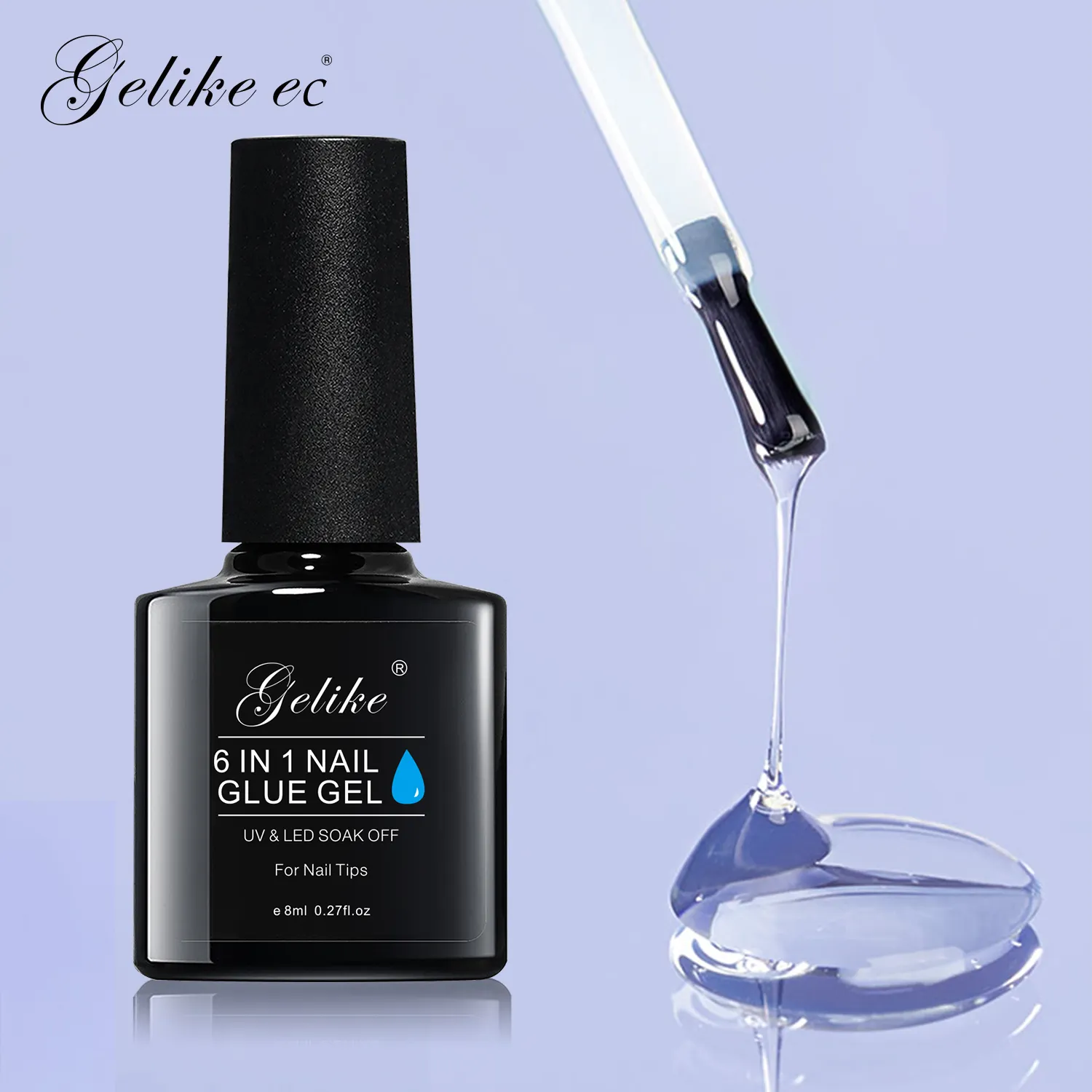 Free sample 8ml 6 in 1 gelly nail tips gel long lasting lamp uv gel glue
