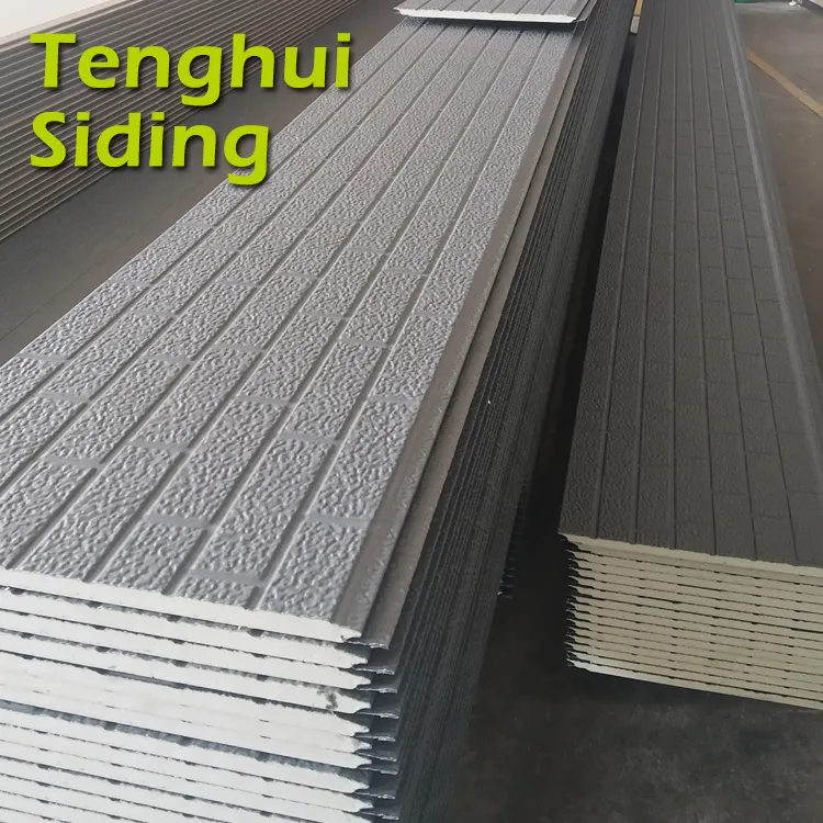 Tenghui painel de parede, face lateral, parede de tijolo, à prova d' água, móvel, pu, sanduíche, placa externa