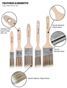 Maple ingdog W1000 serisi akçaağaç ahşap saplı Maple filament ile 5 adet boya fırçası seti - Product Image 2
