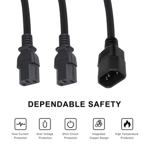 Splitter IEC C14 a C13 * 2 Conectores Adaptador PDU/UPS Una entrada C14 a dos adaptador de conversión de salida C13 - Product Image 6