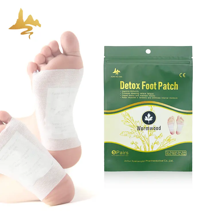 Produit de personnalisation de base Toxine corporelle adhésive médicale Examen Patch pour les pieds Ginger Detox