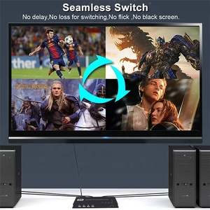 Xput-multivisor 4K, HDMI, 4x1, 4 entradas, 1 salida, HDMI, conmutador sin costuras, compatible con función KVM