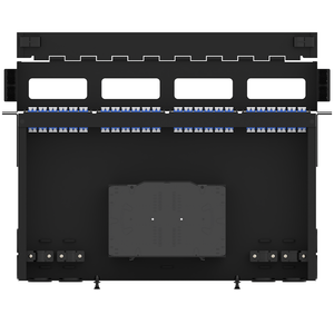 Panel de conexión de fibra óptica de diseño fijo 1U 96F de acero laminado en frío negro personalizable para conector LC de placa de fibra fundida tipo H - Product Image 2