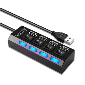 USB集线器2.0分离器坞站电脑配件，带电脑多集线器USB 7端口多端口集线器电源适配器 - Product Image 5
