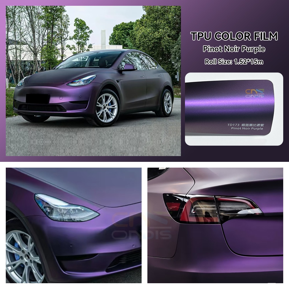TPU violet mat noir