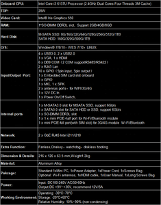 Best Selling <strong>Embedded</strong> Desktop <strong>Computer</strong> Intel Core I3 6157u Support GPIO 6*COM Dual Giga Lan Industrial Mini PC - Product Image 6