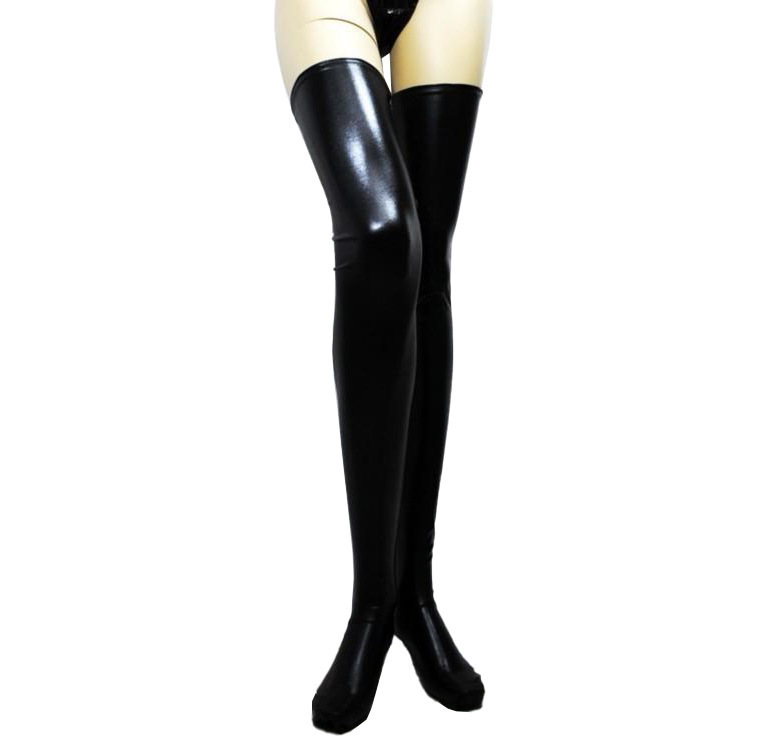 Chaussettes séparées en cuir noir