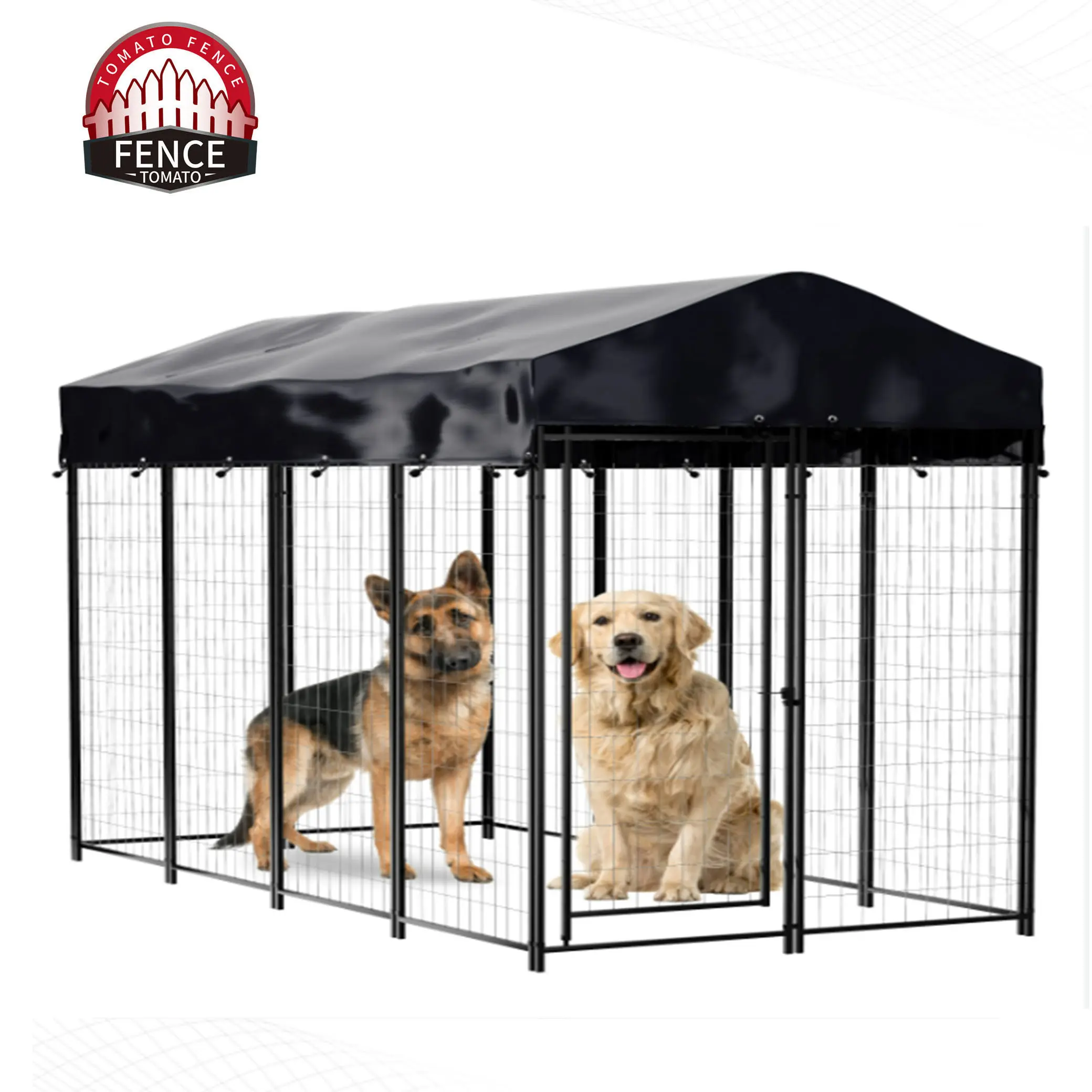 Ngoài trời kim loại chó kennel Crate nhà playpen Heavy Duty hàn kim loại kennel