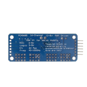 16 yollu PWM Servo servo sürücü panosu robot denetleyici IIC arayüzü sürücü modülü PCA9685