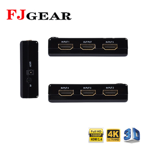 Fjgear-conmutador HDMI compatible con 4K/5 puertos/5 en 1 de salida/1080P/HD, con venta directa de fábrica con control remoto IR - Product Image 2