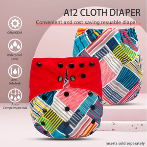 Babyshow <span class=keywords><strong>2025</strong></span> tốt nhất có thể tái sử dụng bé có thể giặt vải tã tã đôi miếng vải hình tam giác với in PE phim phong cách mới cho tốt nhất tã bé - Product Image 2