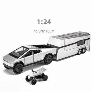 Diecast <strong>Model</strong> Car 1:24 T Cybertruck RV Vehicle <strong>Models</strong> with Sound and Light Pullback Door Open Decorate Collect Metal Car Mode - Product Image 1