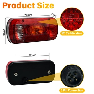 European Style 12V-24V Combination Tail Light New <strong>E</strong>-<strong>mark</strong> Approved Rear Position <strong>Direction</strong> Indicator Brake Reversing Trailer Lamp - Product Image 3
