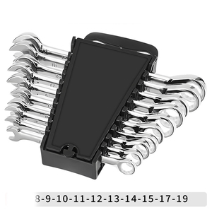 6/8/10/12pcs/set两用开口钢扳手套装双头镀铬表面OEM可定制公制塑料夹汽车 - Product Image 3